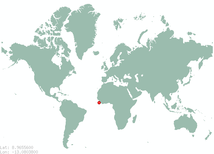 Monti in world map